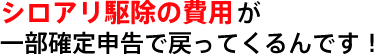 シロアリ駆除の費用が一部確定申告で戻ってくるんです！