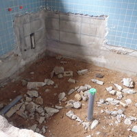 防府市西浦にて浴室・脱衣所のリフォーム時に白蟻予防。のサムネイル