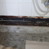 長門市東深川にて、浴室ヤマトシロアリ被害。工務店さんと連携して駆除。のサムネイル
