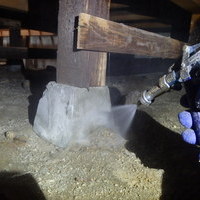 防府市西仁井令にて、改築中のお住まいの白蟻防除工事。のサムネイル