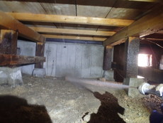 防府市西仁井令にて、改築中のお住まいの白蟻防除工事。